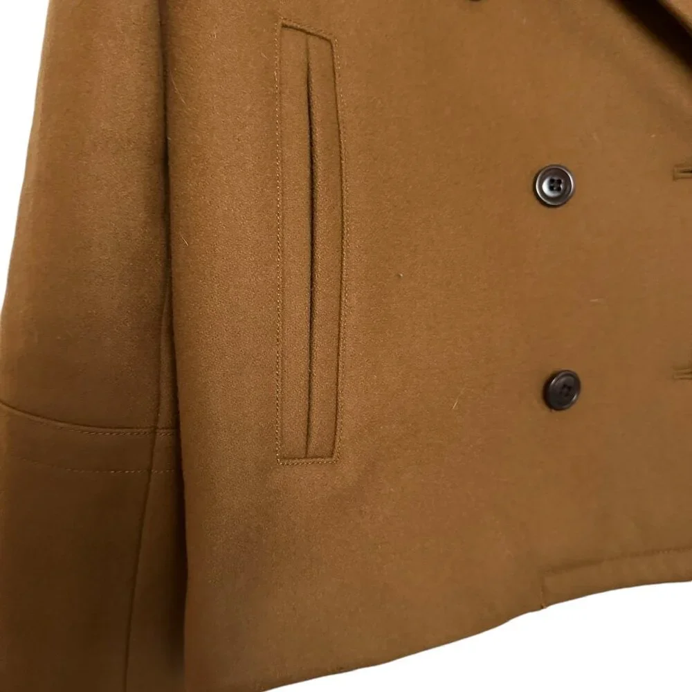 J Crew cognac Melton wool Jacket Size 6 - Picture 6 of 9